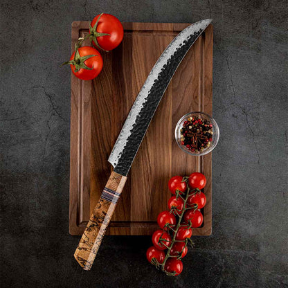 Cuchillo Carnicero 25cm 10Cr+Kurouchi Damasco