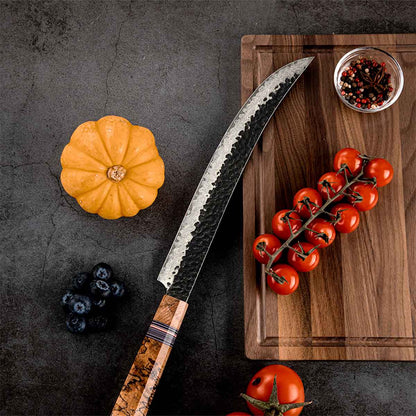 Cuchillo Carnicero 25cm 10Cr+Kurouchi Damasco