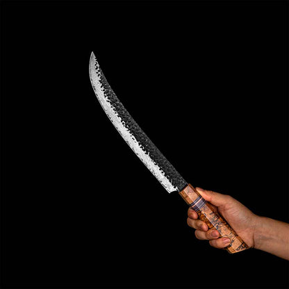 Cuchillo Carnicero 25cm 10Cr+Kurouchi Damasco