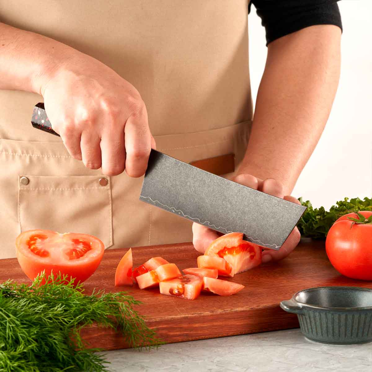 Cuchillo Nakiri 18cm clad 10Cr MAGMA