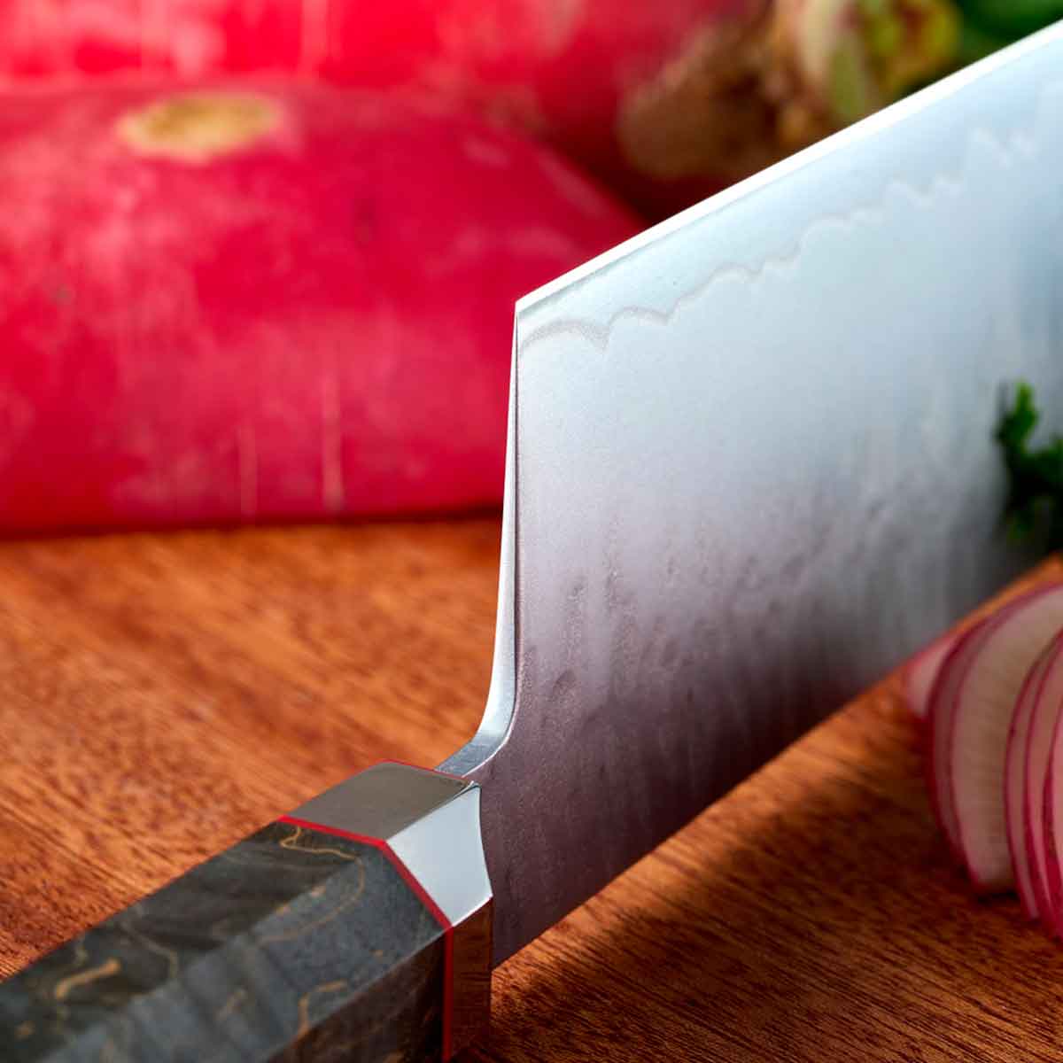 Cuchillo Kiritsuke 22cm clad 10Cr Madera+Inox