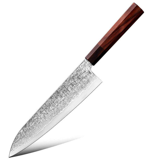 Cuchillo Gyuto 23cm 10Cr+Damasco Sándalo