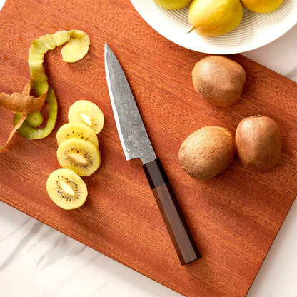 Cuchillo Utilitario 13cm 10Cr+Damasco Sándalo