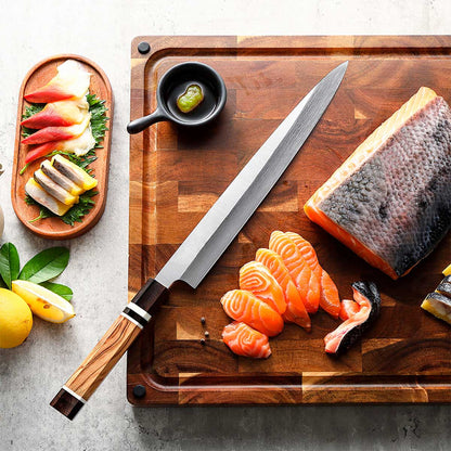 Cuchillo Yanagi 27cm 10Cr Mango Olivo