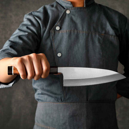 Cuchillo Deba 18cm 10Cr Mango Olivo