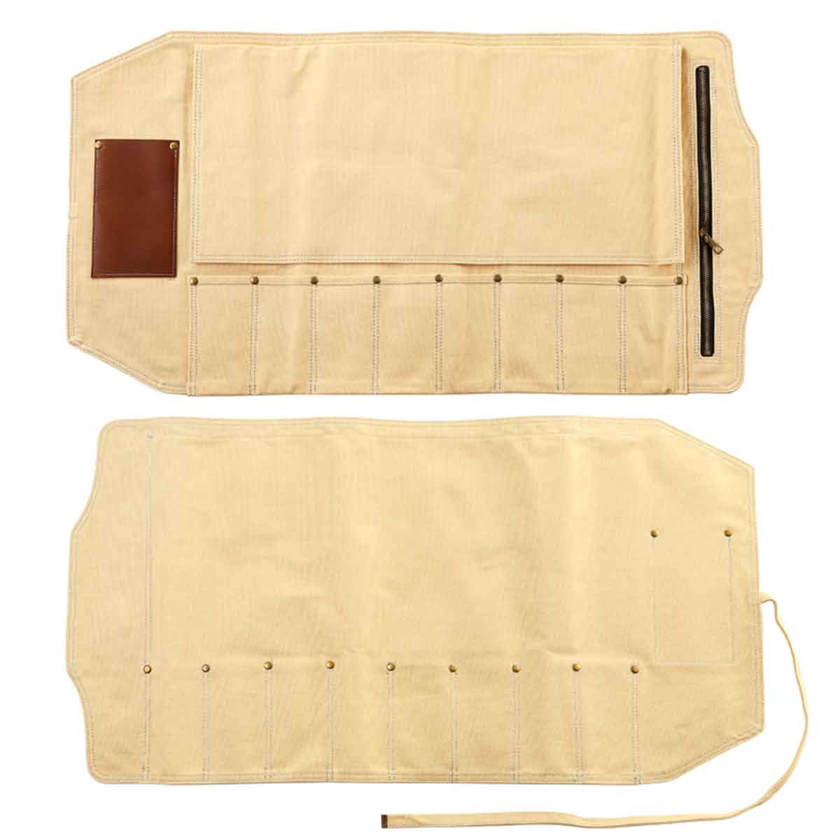 Roll 8pz cuchillos lona - Amarillo