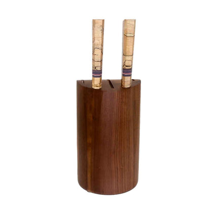 Soporte de madera Nogal para 5 cuchillos