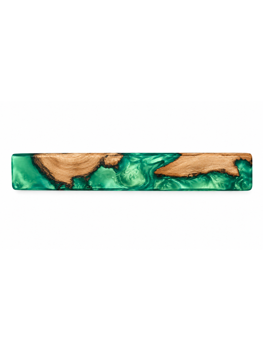 Soporte magnetico cuchillos pared 40x6x2cm Madera y Resina Verde