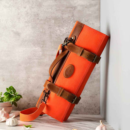 Maletín de chef para 12 cuchillos Anaranjado