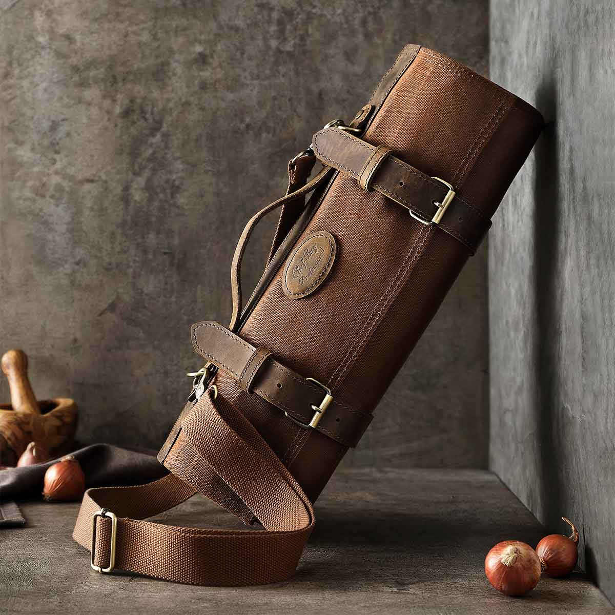 Maletín de chef para 12 cuchillos café