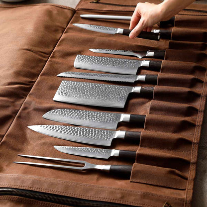 Maletín de chef para 12 cuchillos café