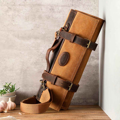 Maletín de chef para 12 cuchillos Mostaza