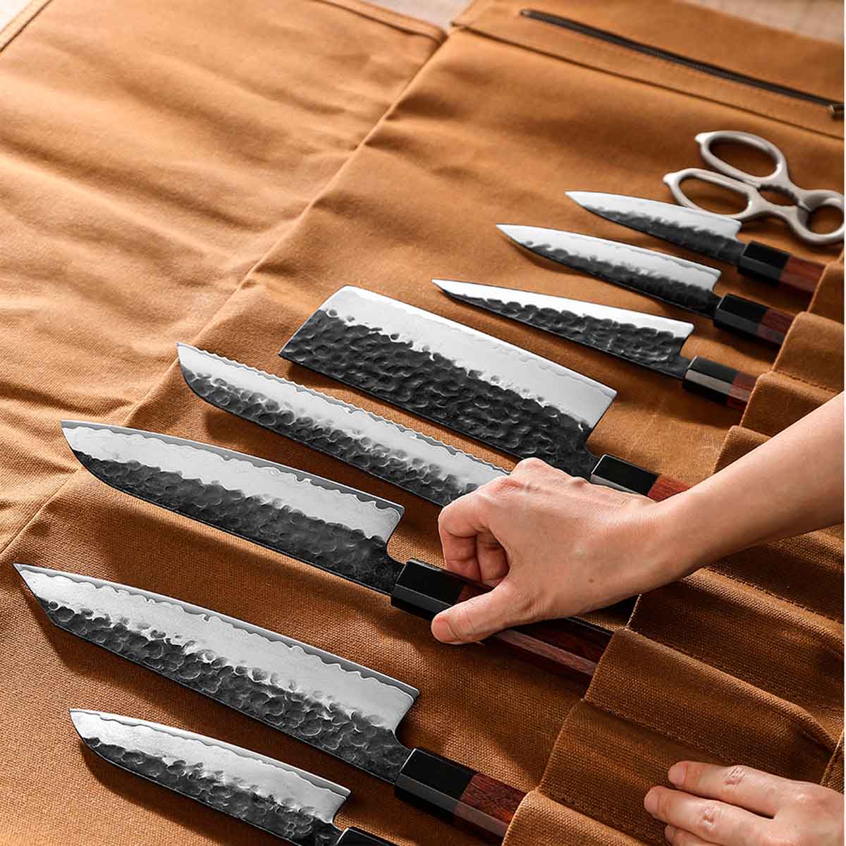 Maletín de chef para 12 cuchillos Mostaza