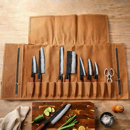 Maletín de chef para 12 cuchillos Mostaza