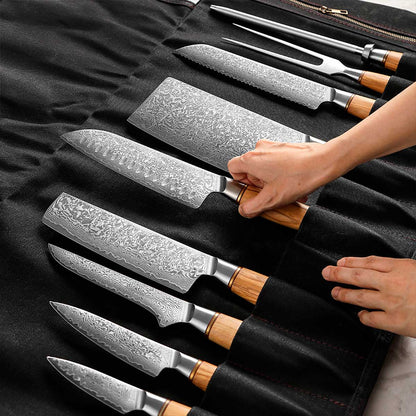 Maletín de chef para 12 cuchillos negro