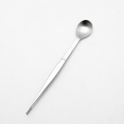 Pinza + cuchara de degustación 17cm Inox