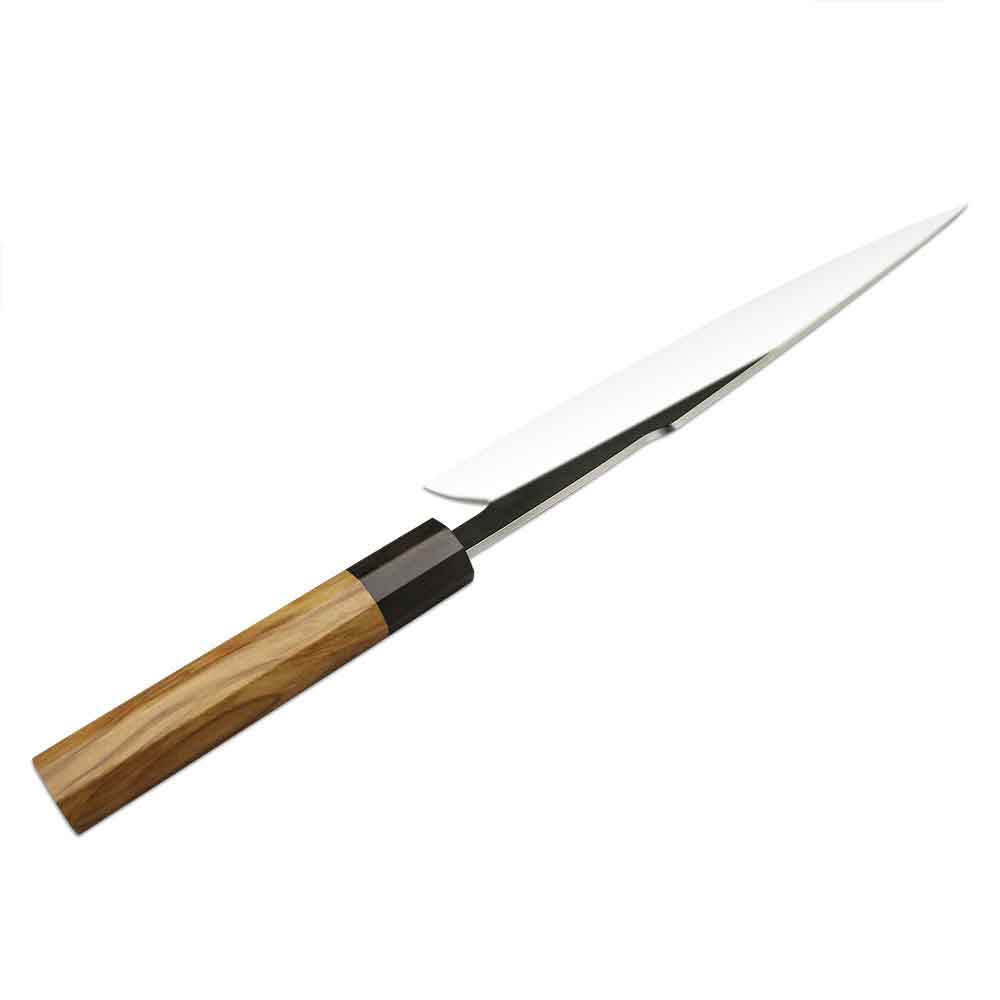 Cuchillo Cebollero 21cm Kurouchi 440c mango Olivo