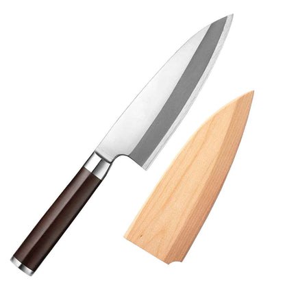 Cuchillo Deba 18cm acero 8Cr Ébano + Funda