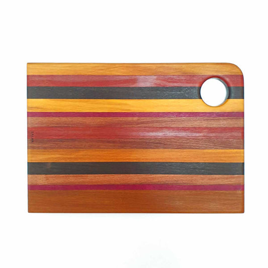 Tabla de picar corner hole colores SALVA 40x27.5x2.5 cm