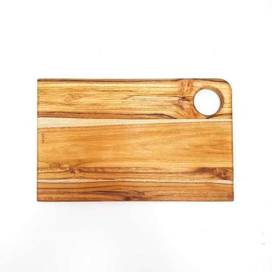 Tabla de picar corner hole teca SALVA 35x22.5x2 cm