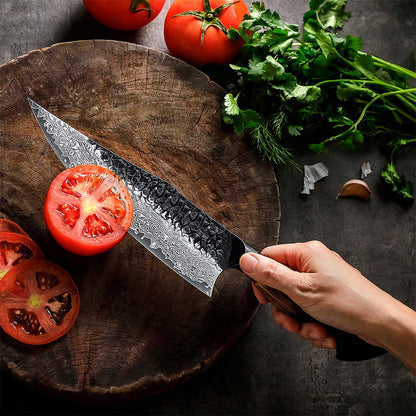 Cuchillo Kiritsuke 22cm 10Cr+Kurouchi Mango Roble