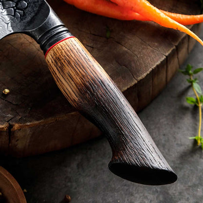 Cuchillo Bunka 19cm 10Cr+Kurouchi Mango Roble