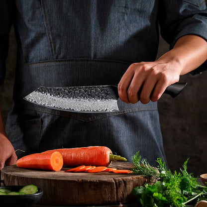 Cuchillo Bunka 19cm 10Cr+Kurouchi Mango Roble