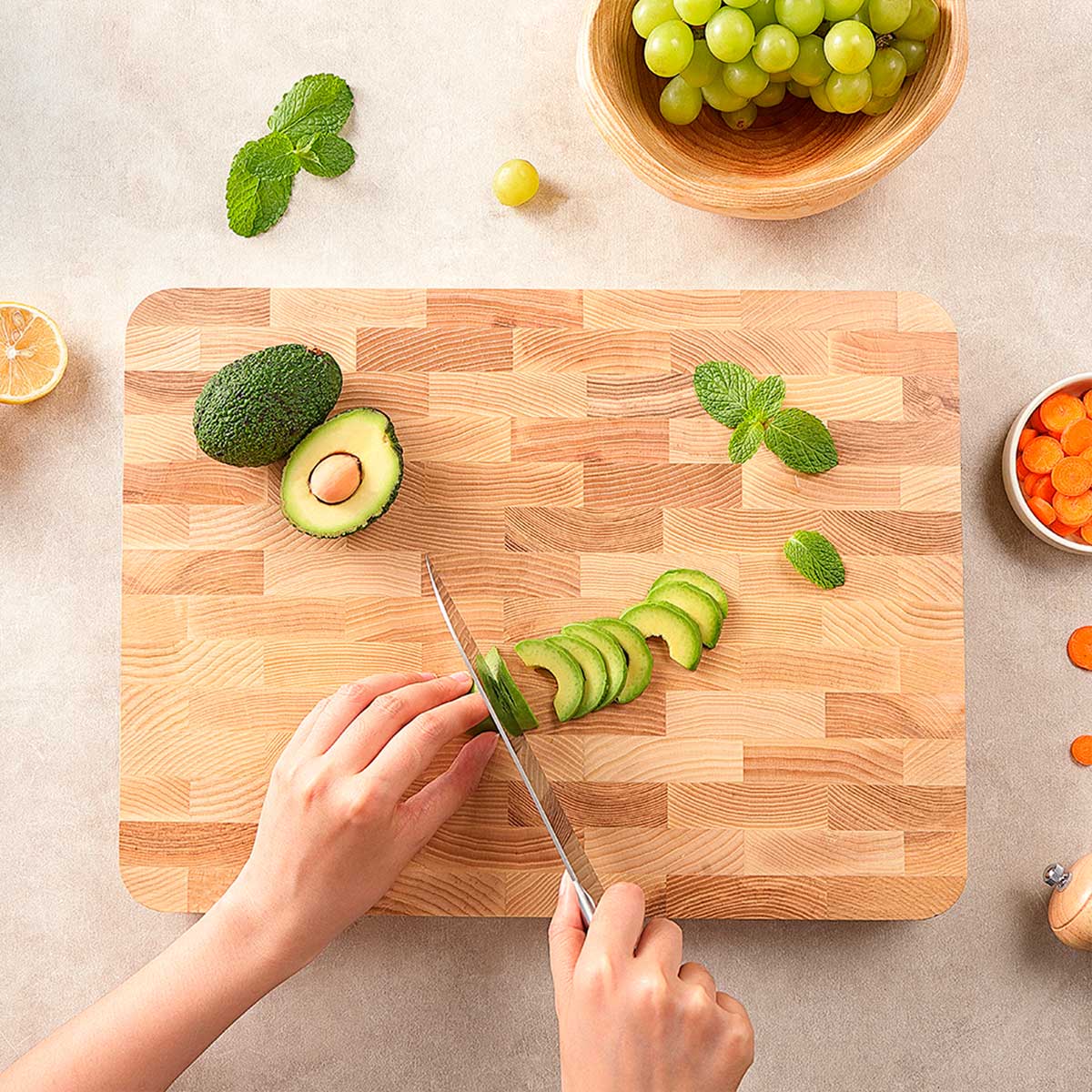 Tabla de picar TESTA madera Fresno7 41x31x4.2cm