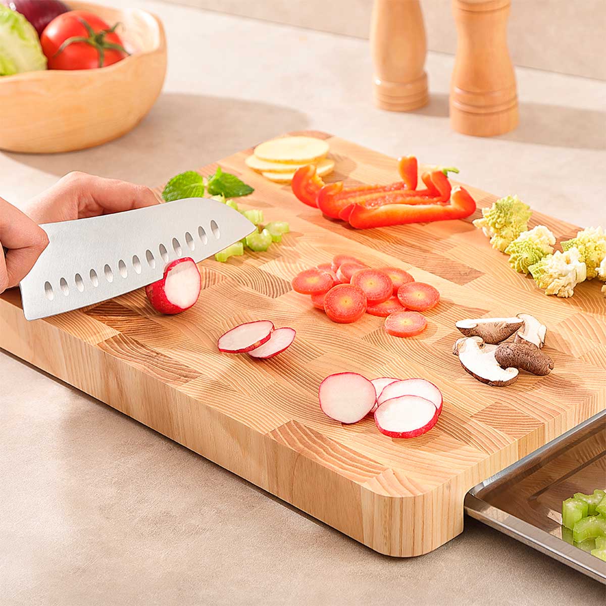 Tabla de picar TESTA madera Fresno7 41x31x4.2cm